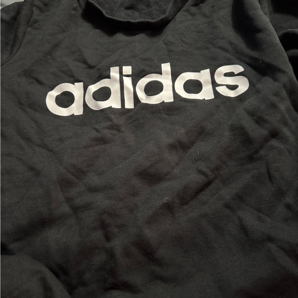 Adidas Black Crewneck with White Logo